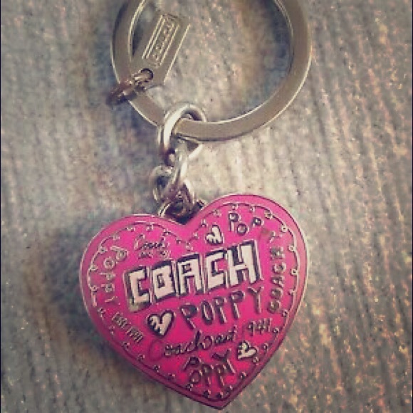 Coach Poppy Locket Keychain NWT